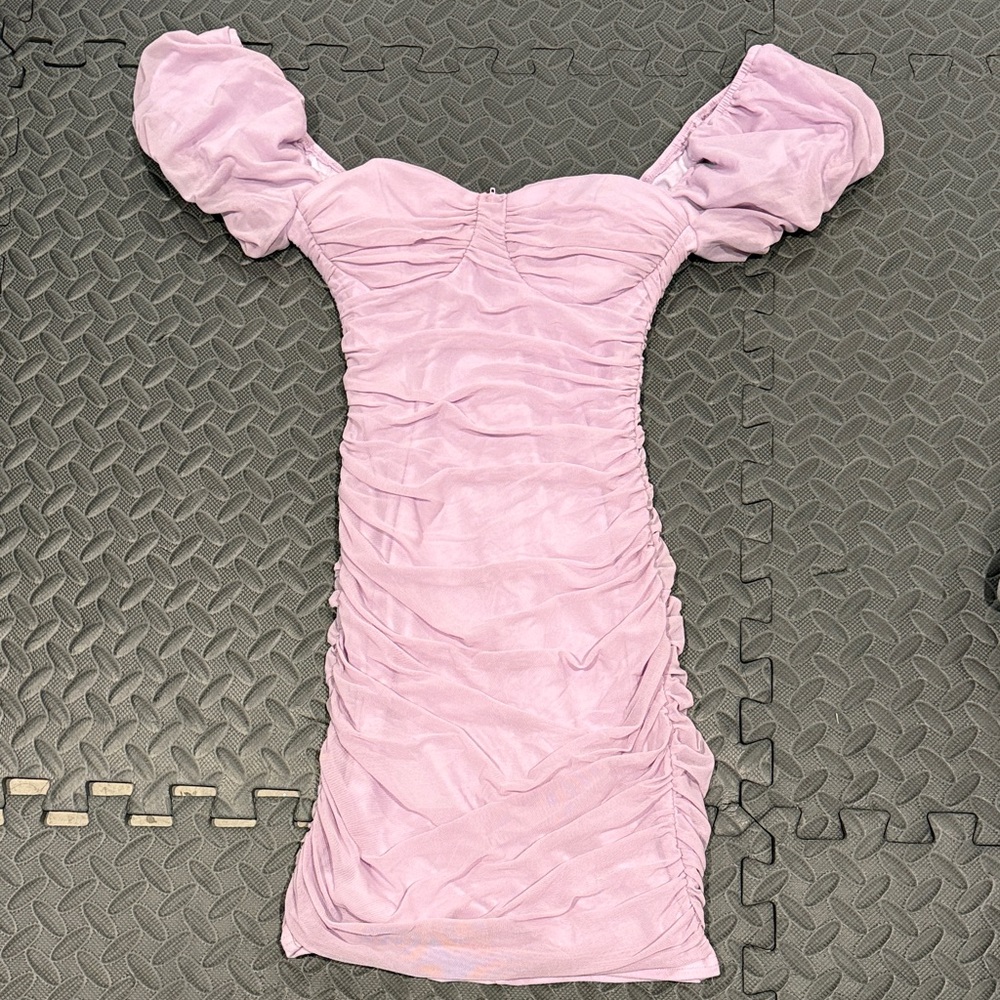 Windsor Lilac Puff Sleeve Mini Dress